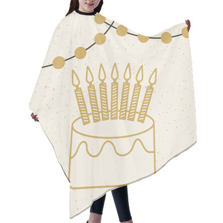 Personality  Birthday Cake Icon Hair Cutting Cape