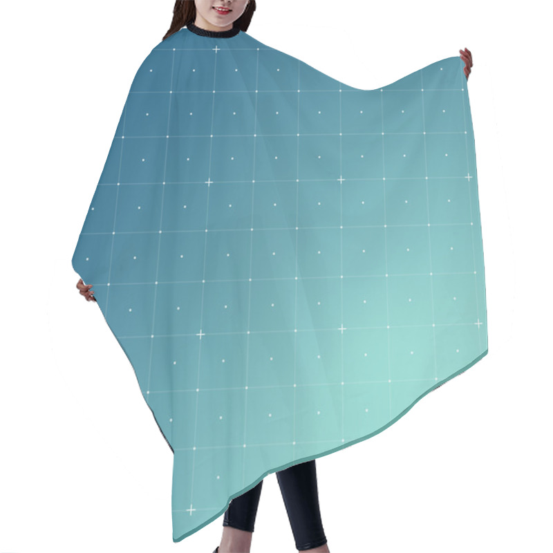 Personality  HUD Interface With Grid. Vector Hair Cutting Cape