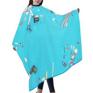 Personality  Frame Made Of Confetti Hair Cutting Cape