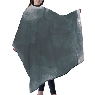 Personality  Black Watercolor Texture Hair Cutting Cape
