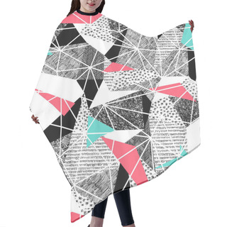 Personality   Pattern With Pink And Blue Triangles Hair Cutting Cape