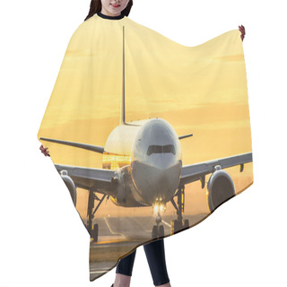 Personality  Aircraft At Sunset Hair Cutting Cape