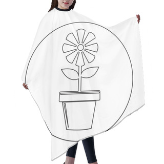 Personality  Flower Pot Icon Hair Cutting Cape