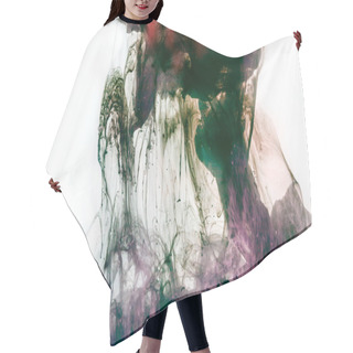 Personality  Magic Texture With Violet And Dark Green Watercolor Paint    Hair Cutting Cape