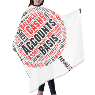 Personality  Account Word Cloud Illustration In Magnifier Shape Hair Cutting Cape