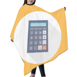 Personality  Calculator Flat Concept Icon Hair Cutting Cape