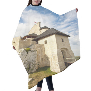Personality  Bobolice Castle. Polnad, Silesia. Hair Cutting Cape