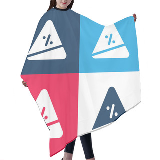 Personality  Ascent Blue And Red Four Color Minimal Icon Set Hair Cutting Cape