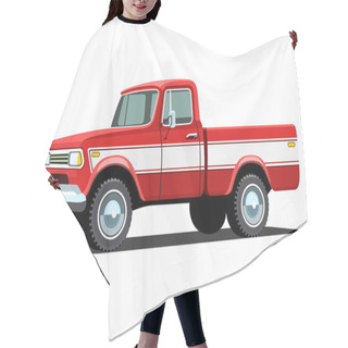 Personality  Red Pickup Truck Hair Cutting Cape