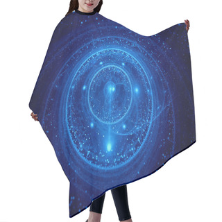 Personality  Blue Glowing Galactic Clock Hair Cutting Cape
