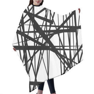 Personality  Random Chaotic Lines Pattern  Hair Cutting Cape