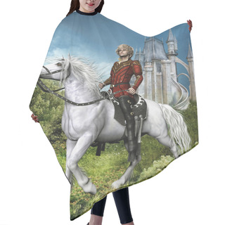 Personality  Fantasy Prince On A Horse Hair Cutting Cape
