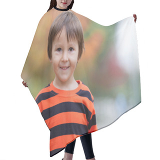 Personality  Autumn Portrait Of A Boy In The Park Hair Cutting Cape