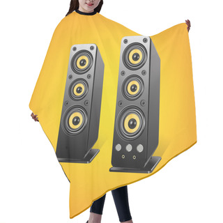 Personality  Music Loudspeakers.Vector Illustration Hair Cutting Cape
