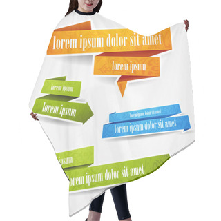 Personality  Banners Of Folded Colorful Paper Hair Cutting Cape