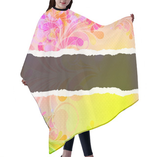 Personality  Torn Cardboard With Colorful Swirls Hair Cutting Cape