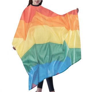 Personality  Top View Of Creased Lgbt Rainbow Flag, Lgbt Concept Hair Cutting Cape