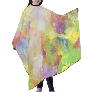 Personality  Painting Abstract Textures Impasto Hair Cutting Cape