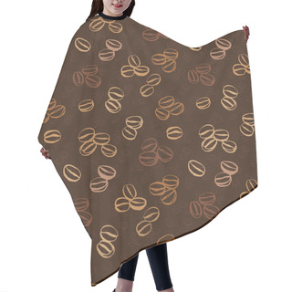 Personality  Coffee Beans Seamless Pattern Hair Cutting Cape