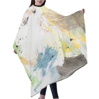 Personality  Abstract Watercolors Paint Wet On Paper Hair Cutting Cape