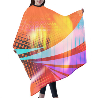 Personality  Swooshy Lines Abstract Layout Hair Cutting Cape