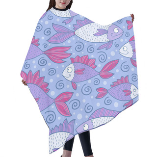 Personality  Pattern With Fish Hair Cutting Cape