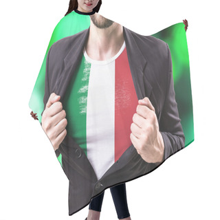 Personality  Businessman Stretching Suit Hair Cutting Cape