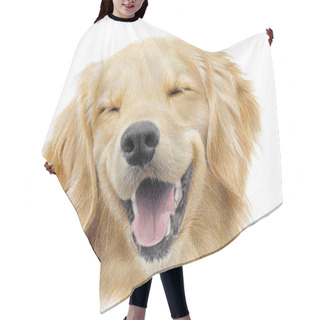 Personality  Realistic Portrait Of A Happy Labrador Retriever. Hand-drawn Drawing Of A Sand-colored Dogs Head Isolated On White Background Hair Cutting Cape