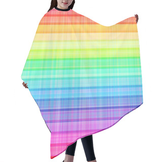 Personality  Seamless Rainbow Stripes Textured Pattern Hair Cutting Cape