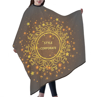 Personality  Greeting Card With Ornamental Logo, Bright Lights Hair Cutting Cape