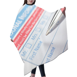 Personality  Filling Document Form Hair Cutting Cape