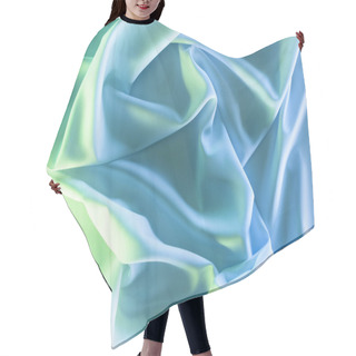 Personality  Toned Picture Of Green And Blue Soft Silk Cloth As Backdrop Hair Cutting Cape