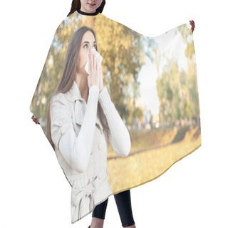 Personality  Woman Have Flu Hair Cutting Cape