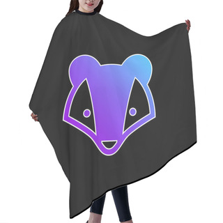 Personality  Badger Blue Gradient Vector Icon Hair Cutting Cape