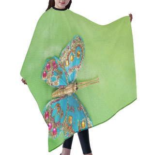 Personality  Texture Fabric Green Yellow Red. Ball Gown. Photography Studio Hair Cutting Cape