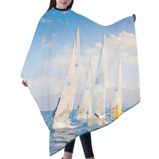 Personality  Sailing Ship With White Sails Hair Cutting Cape