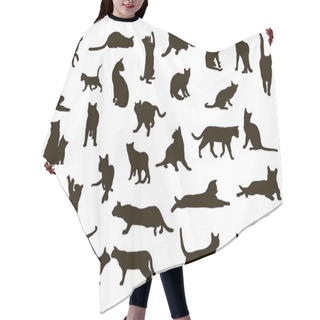 Personality  Cats Silhoettes Hair Cutting Cape