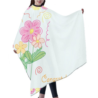 Personality  Funny Flowers Hair Cutting Cape