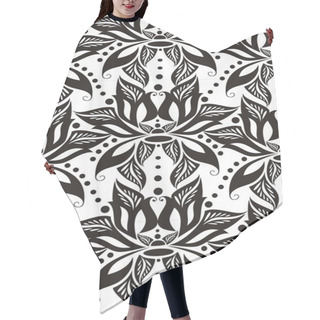 Personality  Vector Ornamental Pattern On White Background With Decorative Black Element Hair Cutting Cape