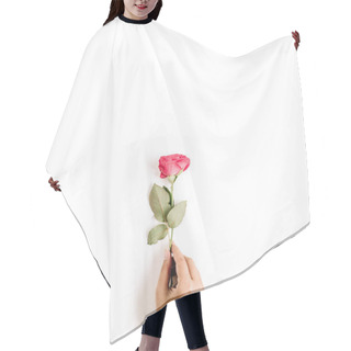 Personality  Beautiful Red Rose Flower Hair Cutting Cape