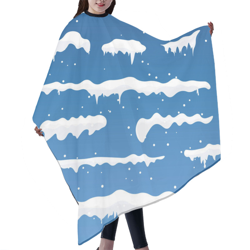 Personality  Snow Caps Vector Hair Cutting Cape