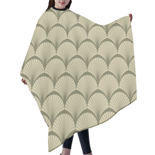 Personality  Elegant Seamless Art Deco Pattern With Fans Or Palm Leaves. Background With Elements In Shape Of Shell. Endless Backdrop In Style Of Nouveau. Hair Cutting Cape
