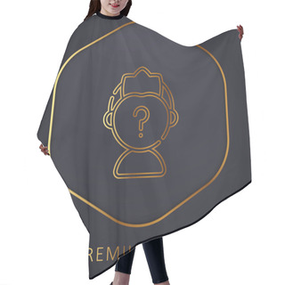 Personality  Anonymous Golden Line Premium Logo Or Icon Hair Cutting Cape