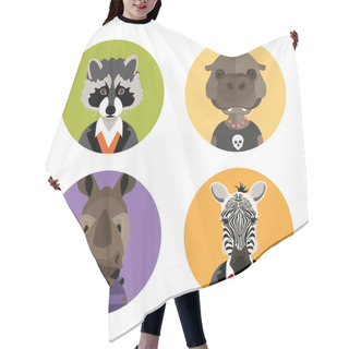 Personality  Set Of Different Animal Avatars  Hair Cutting Cape