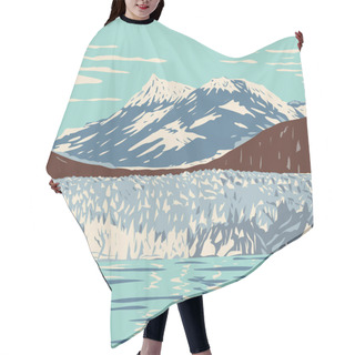 Personality  WPA Poster Art Of Glacier Bay National Park And Preserve With Tidewater Glaciers Mountains Fjords Located West Of Juneau Alaska Done In Works Project Administration Style Or Federal Art Project Style. Hair Cutting Cape
