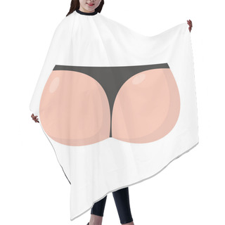 Personality  Ass Isolated. Fanny In Thong. Backside Of Body On White Bckgroun Hair Cutting Cape