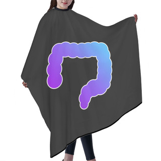 Personality  Big Intestines Blue Gradient Vector Icon Hair Cutting Cape