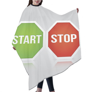 Personality  Start Stop Vector Banner Hair Cutting Cape