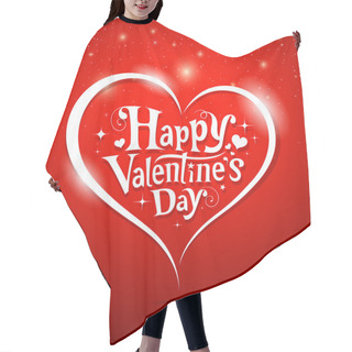 Personality  Happy Valentine's Day Lettering Greeting Card Hair Cutting Cape