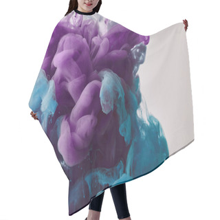 Personality  Abstract Background With Purple And Blue Splash Of Paint Hair Cutting Cape